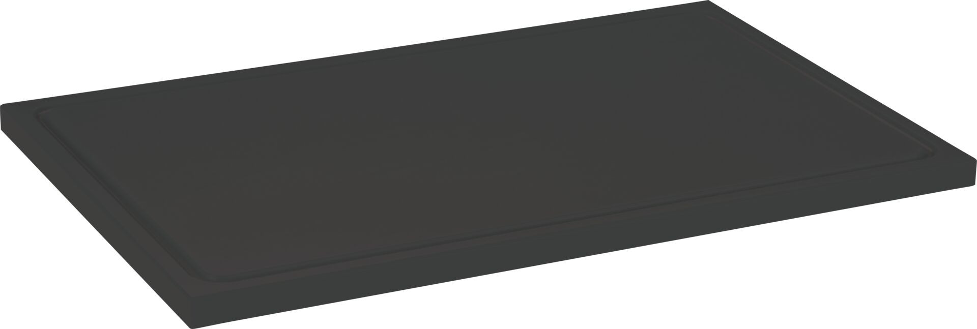 Schneidbrett mit Saftrille schwarz 30x20x1,2cm